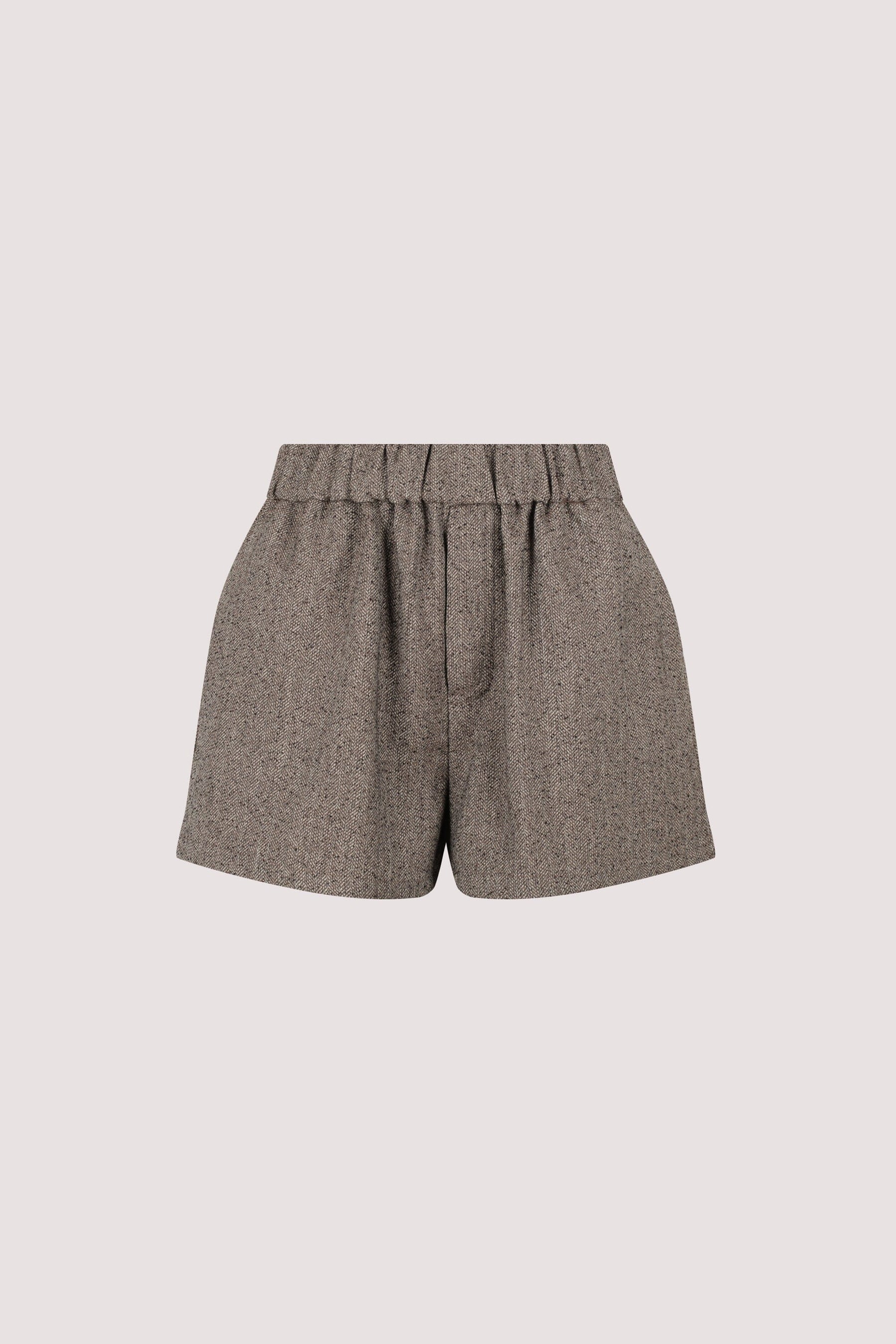 FRANKIE CHOC TWEED ELASTIC SHORT Clothing DISSH Boutiques 