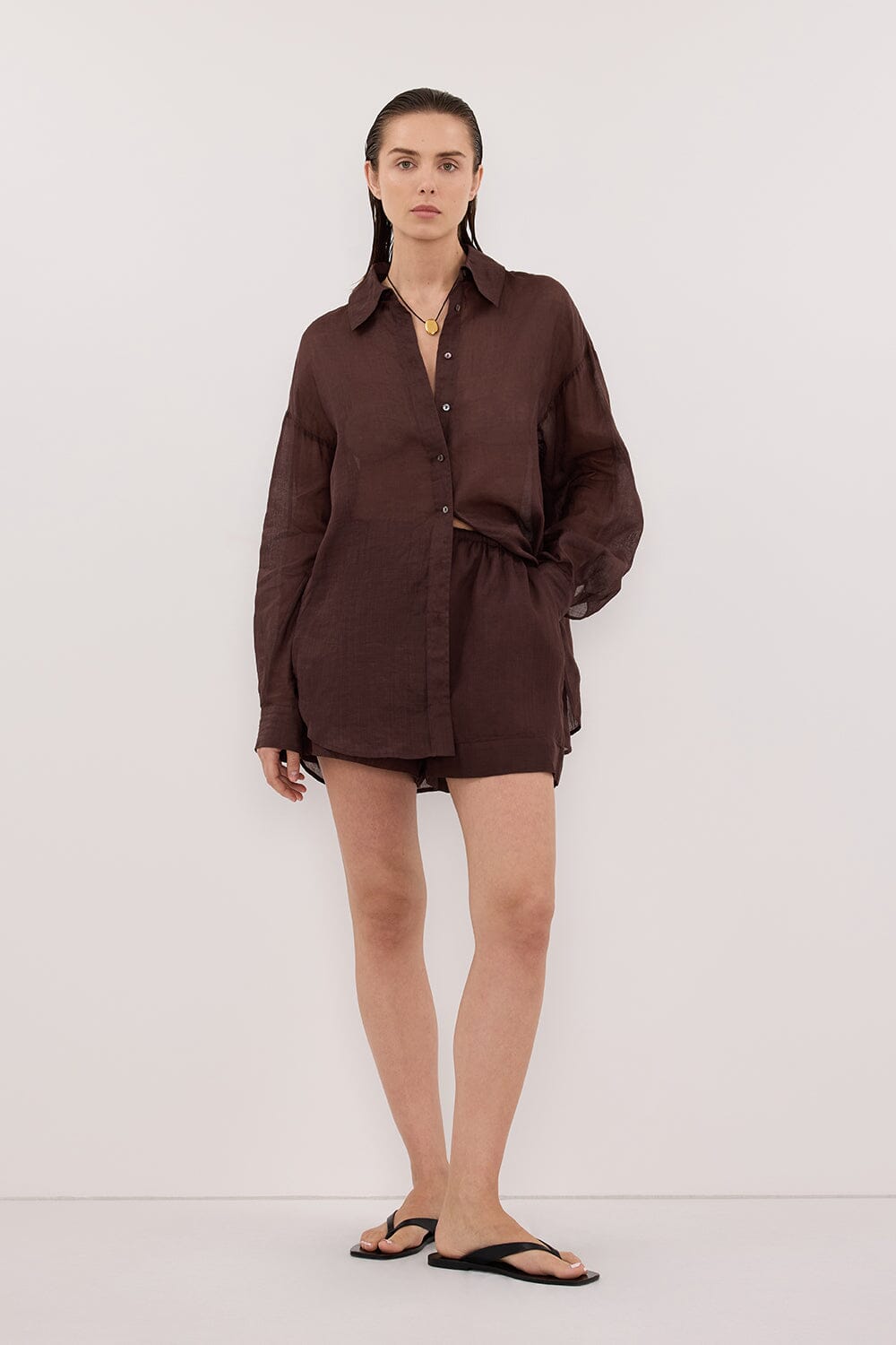 KAI BURNT CHOC RAMIE SHORT