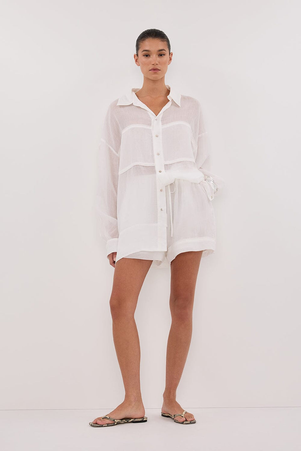 KAI WHITE RAMIE SHORT Clothing DISSH Boutiques 