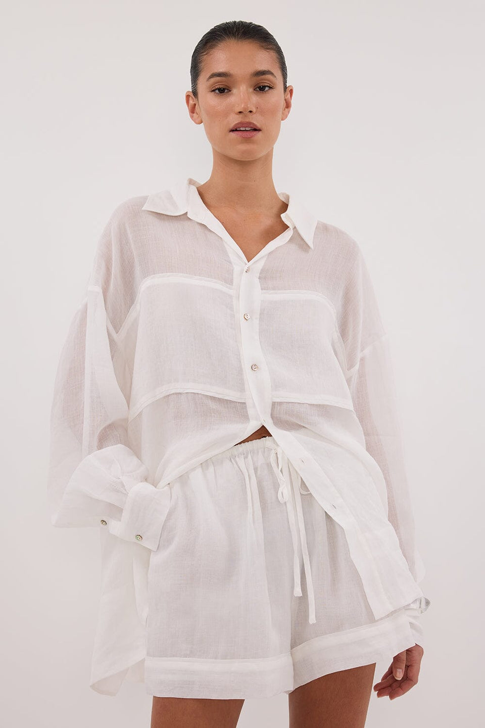 KAI WHITE RAMIE SHORT Clothing DISSH Boutiques 