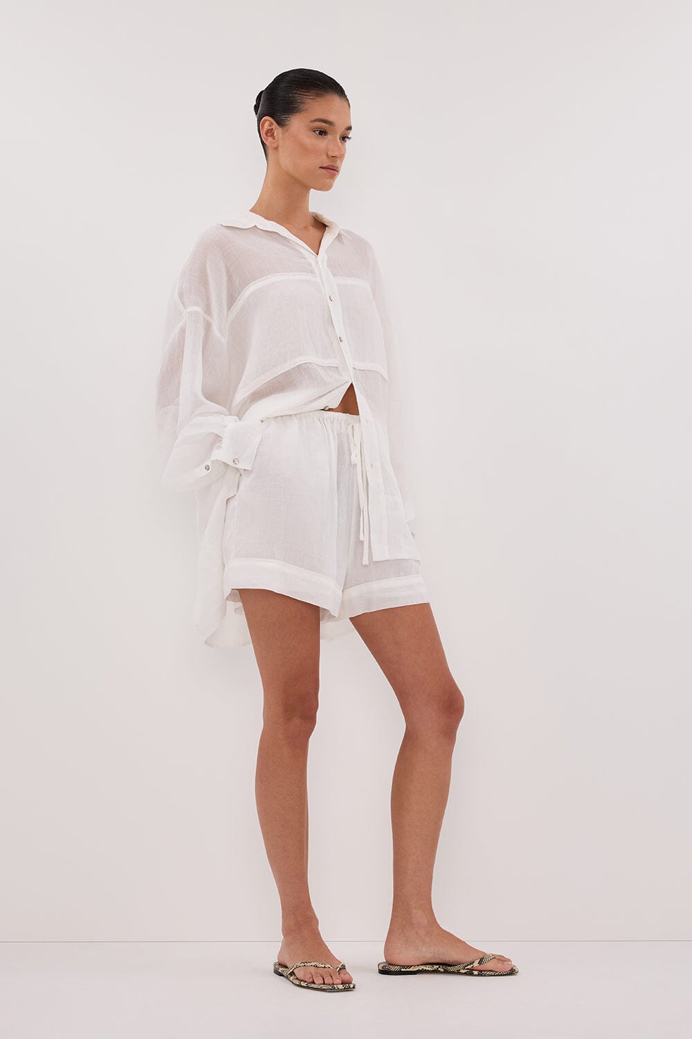 KAI WHITE RAMIE SHORT Clothing DISSH Boutiques 