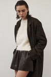MONTY CHOC FAUX LEATHER SHORT