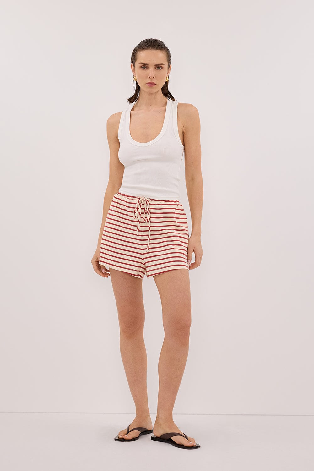 NOLA SAHARA STRIPE DRAWSTRING SHORT Clothing DISSH Boutiques 