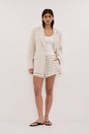 ESME OFF WHITE STRIPE SHORT