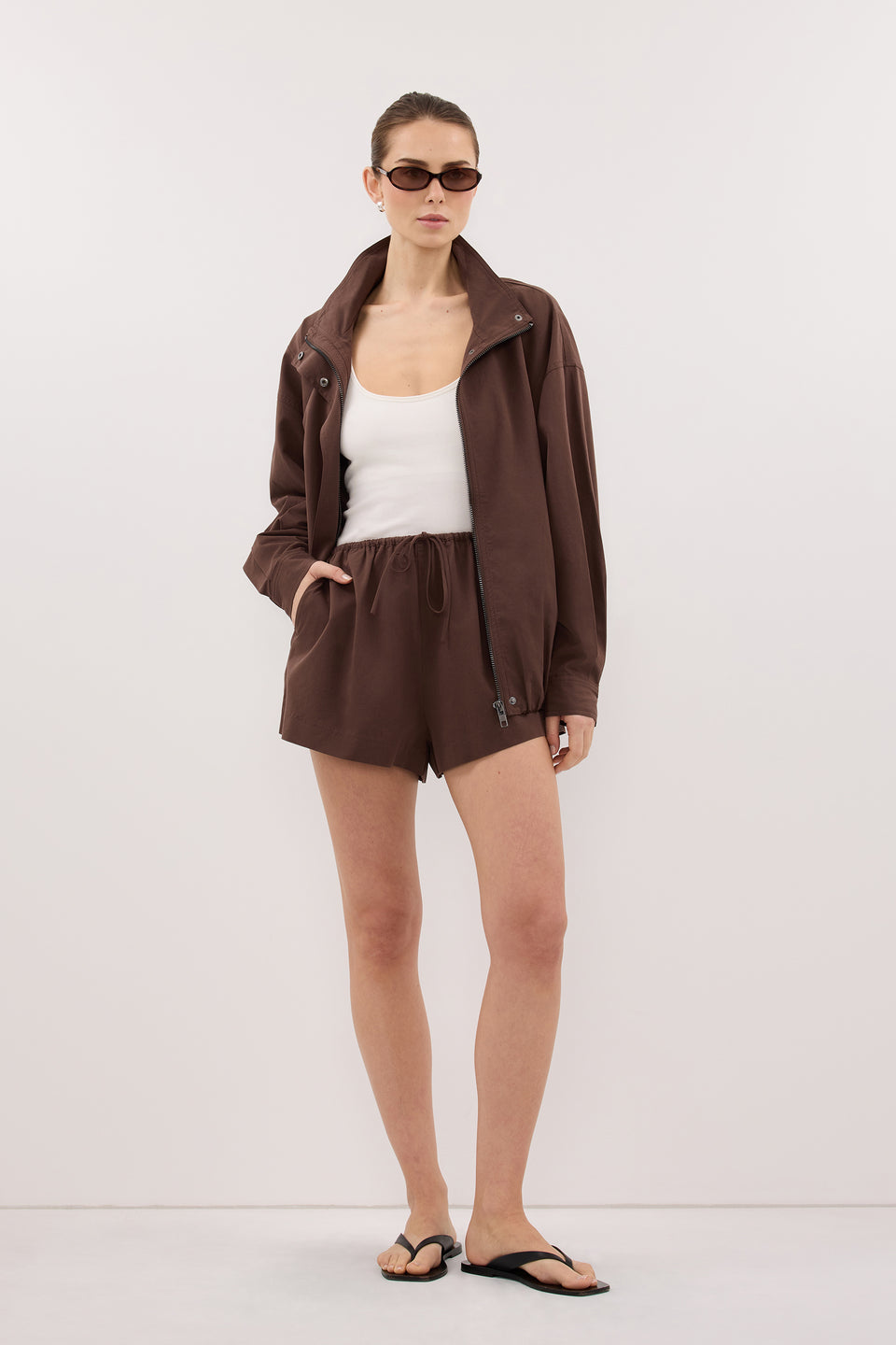 RORY MILK CHOC LIGHTWEIGHT TRACK SHORT