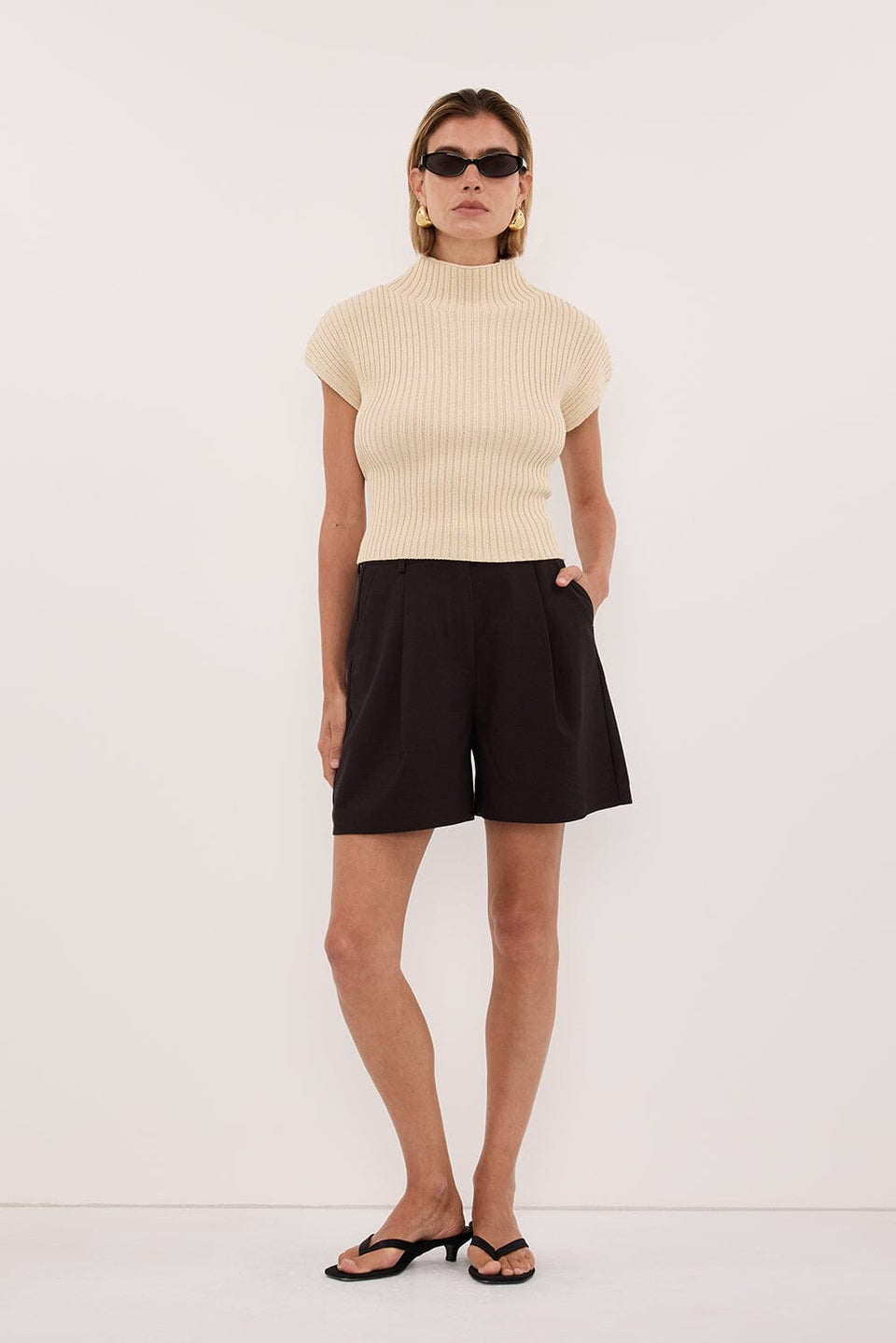 MONIQUE PEAT CHOC TAILORED SHORT Clothing DISSH Boutiques 