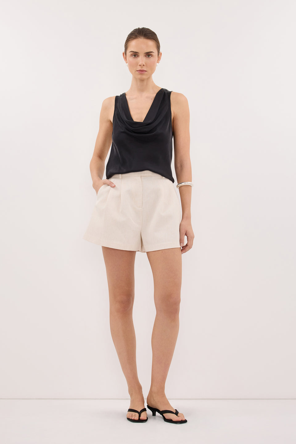 ROSALIE CREAM MARLE TAILORED SHORT