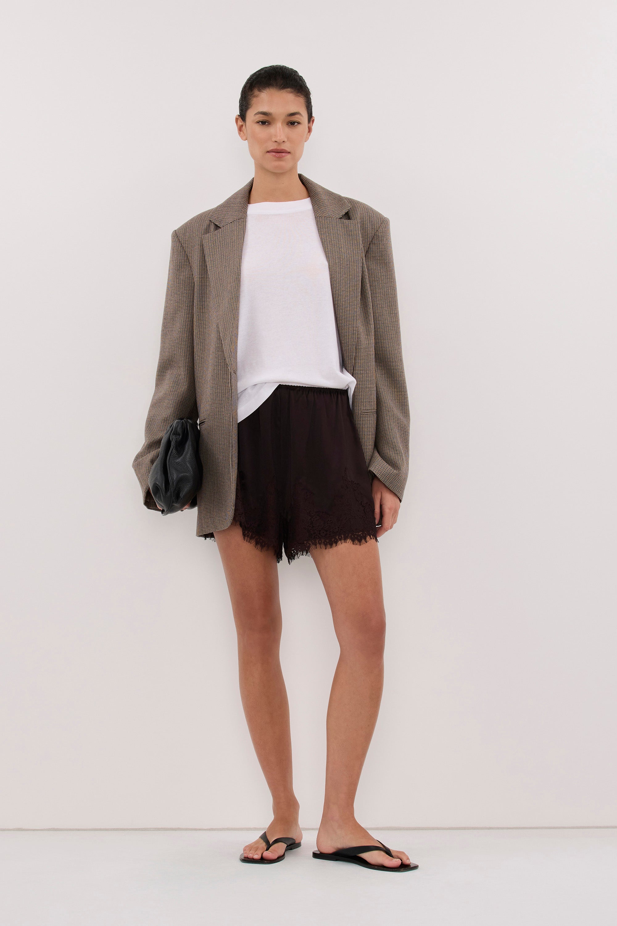 SELENE ESPRESSO SATIN SHORT