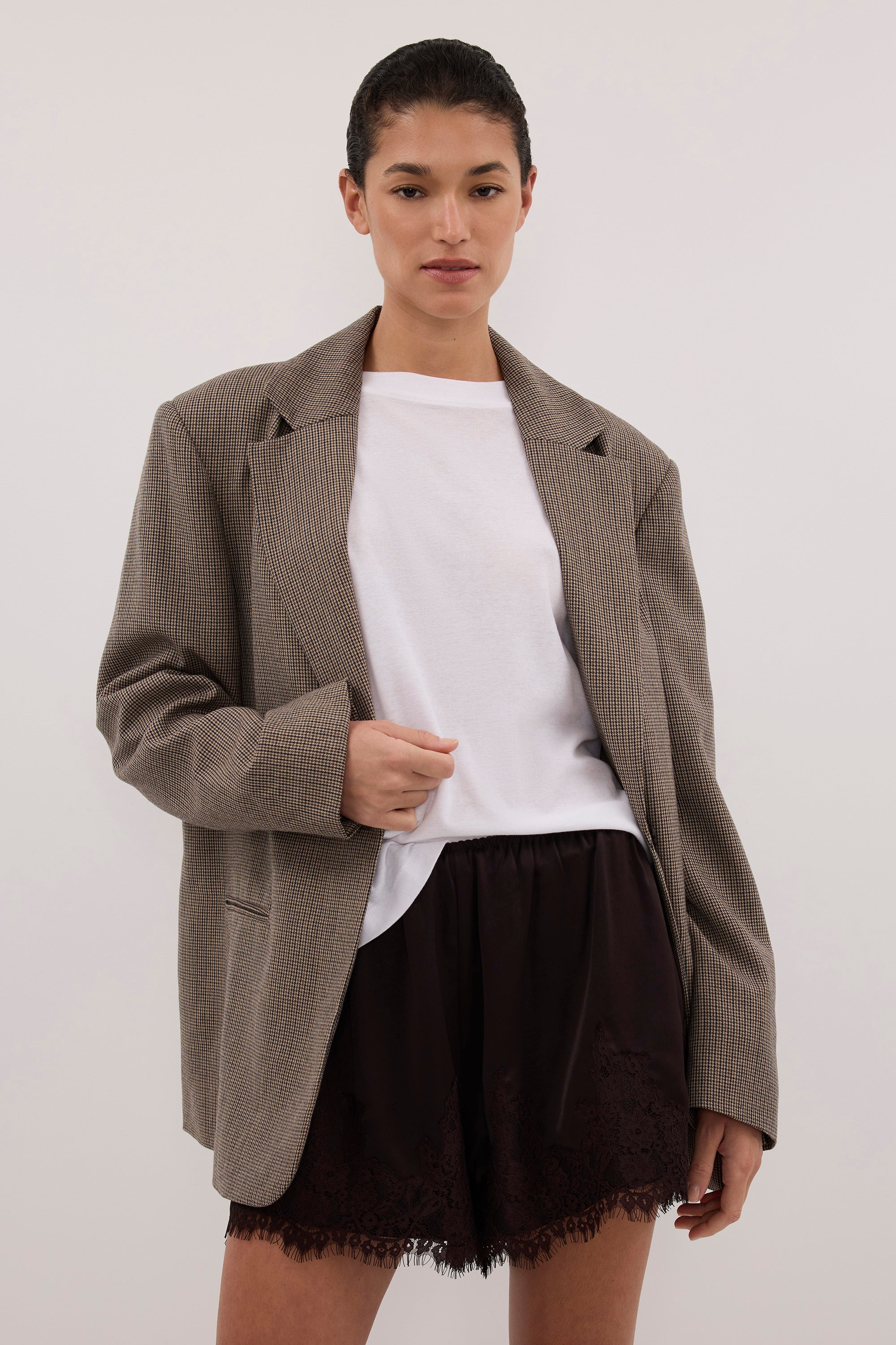 SELENE ESPRESSO SATIN SHORT