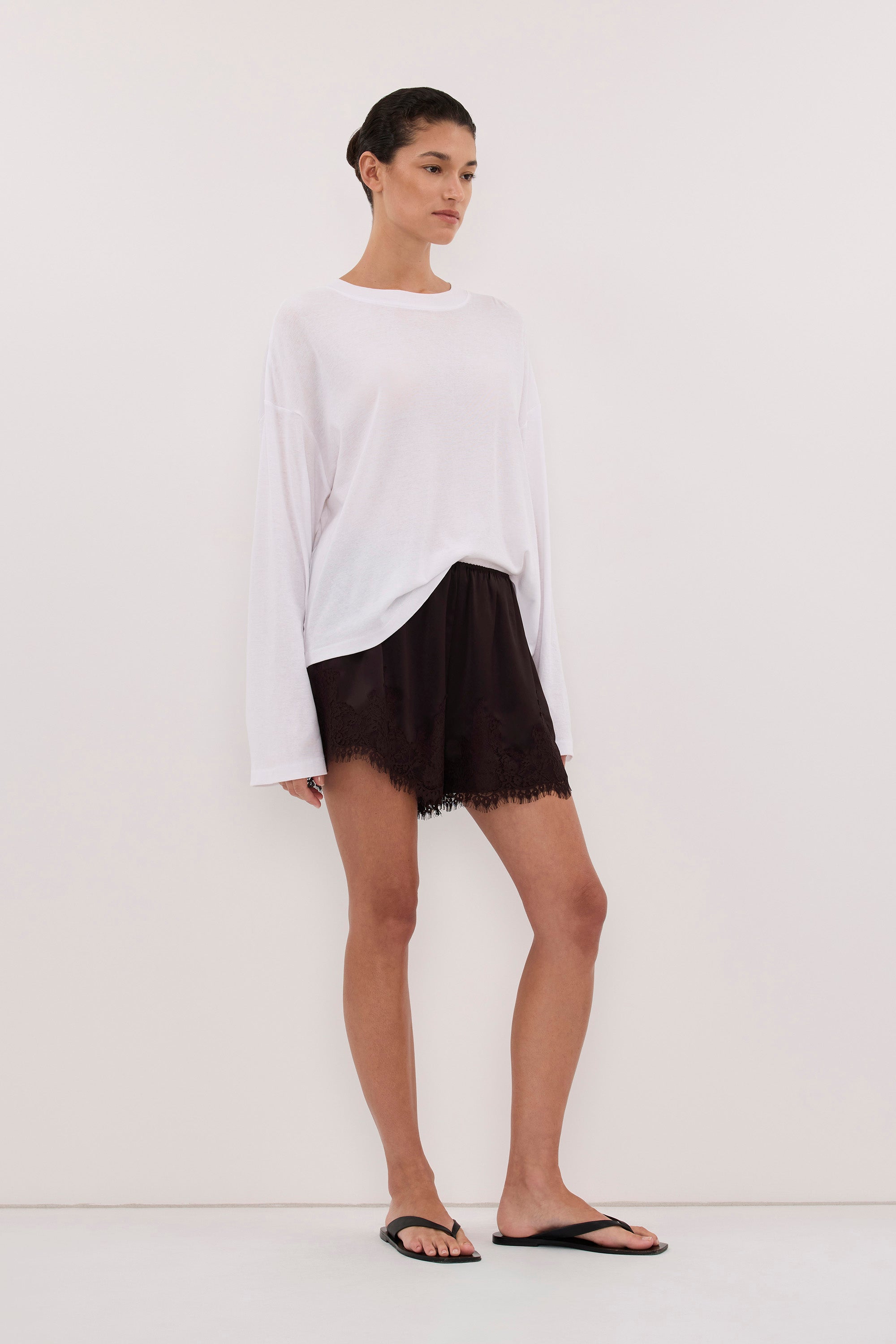 SELENE ESPRESSO SATIN SHORT