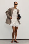 SELENE OYSTER SATIN SHORT
