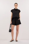 CALIA BLACK DRAWSTRING SHORT