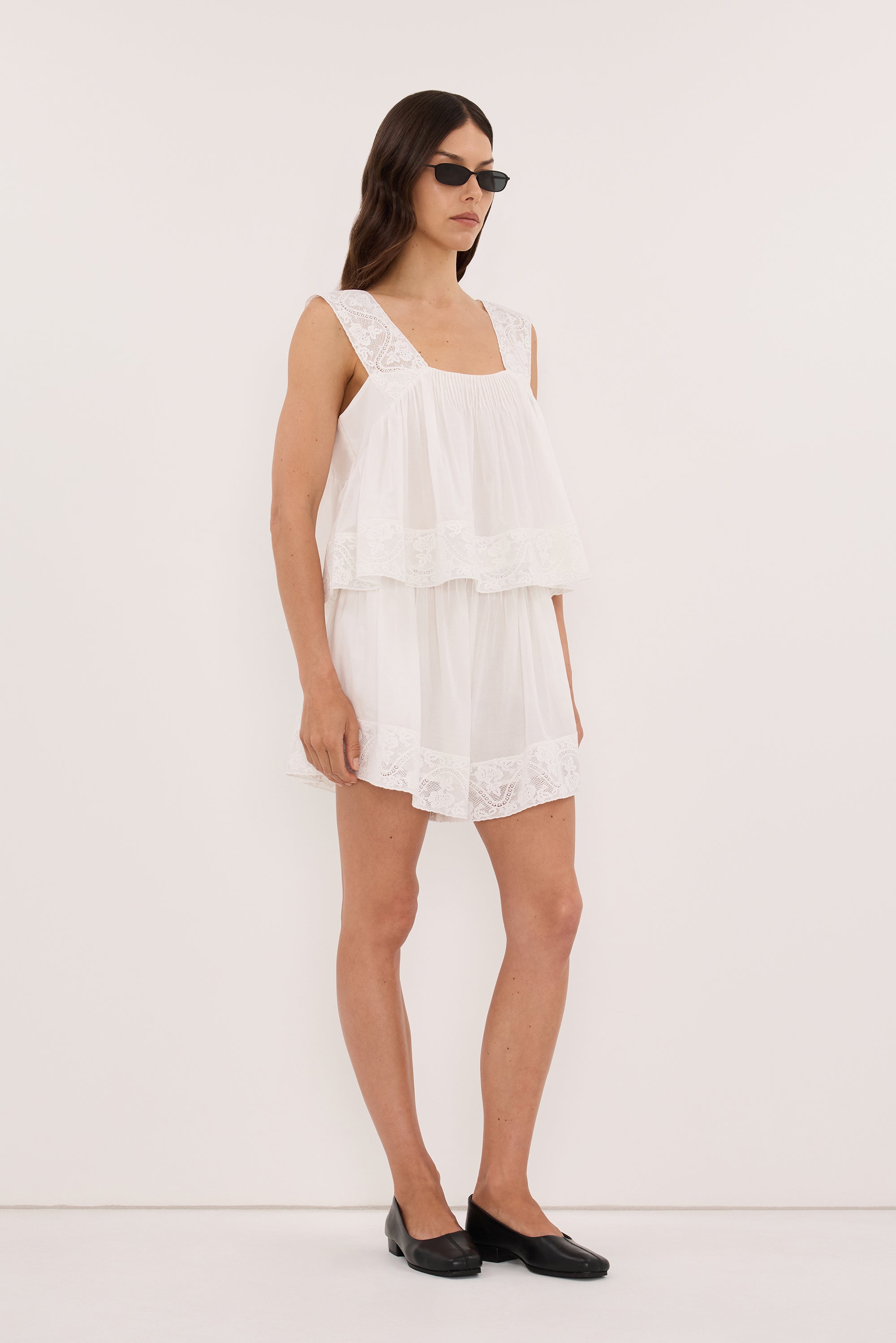 AMOUR WHITE COTTON SHORT - PRE ORDER