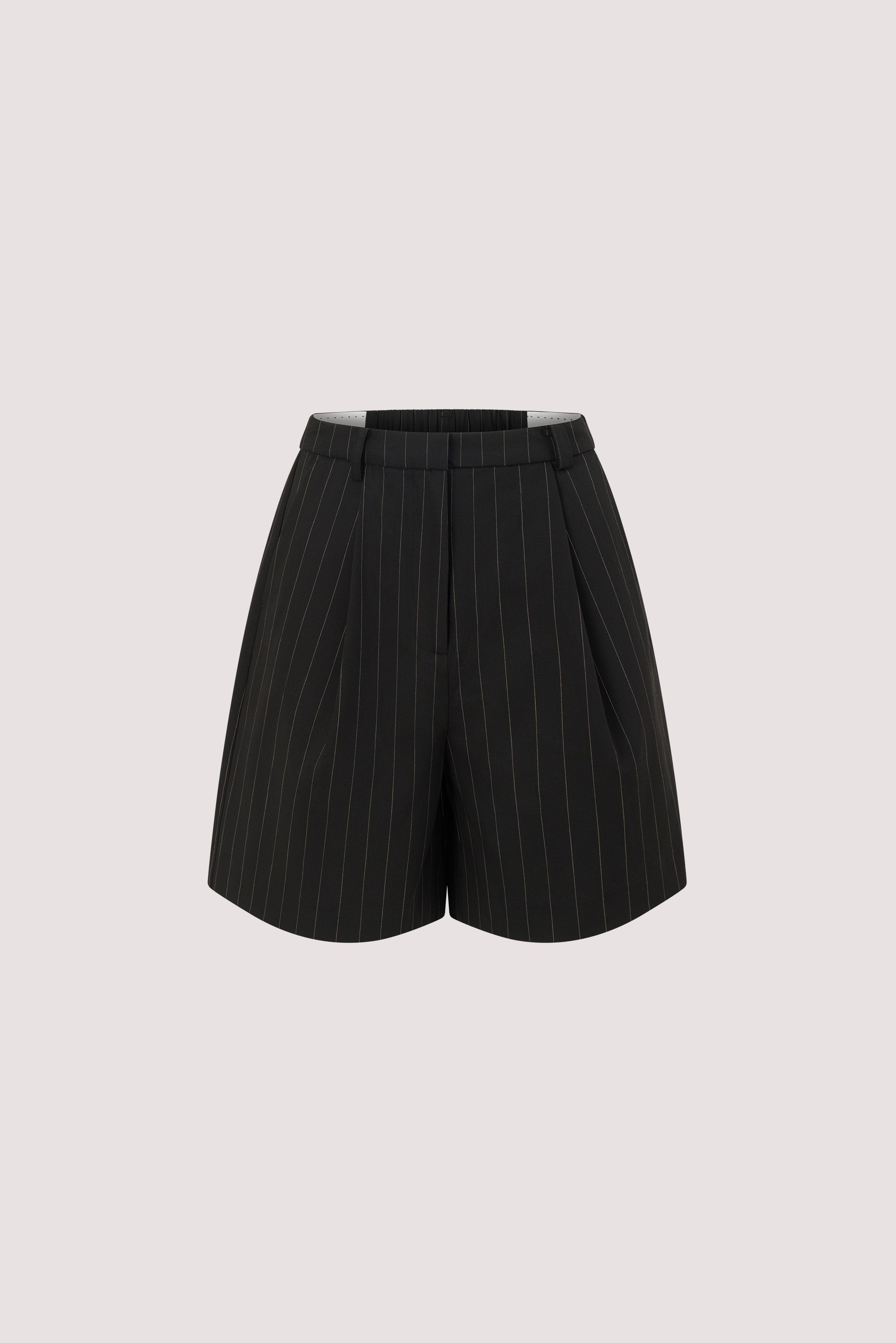 SIAN BLACK PINSTRIPE BERMUDA SHORT