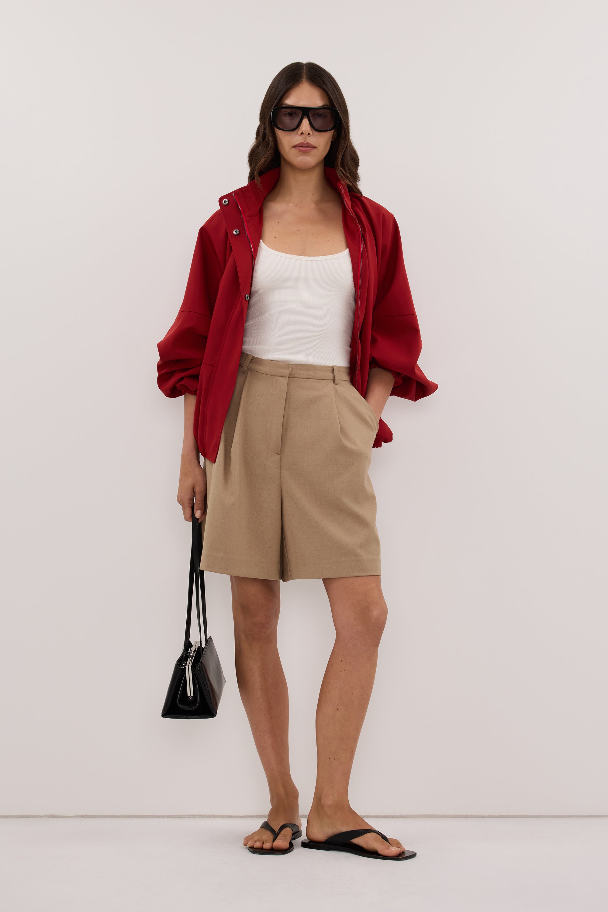 HALINA WHEAT TAILORED BERMUDA SHORT - PRE ORDER