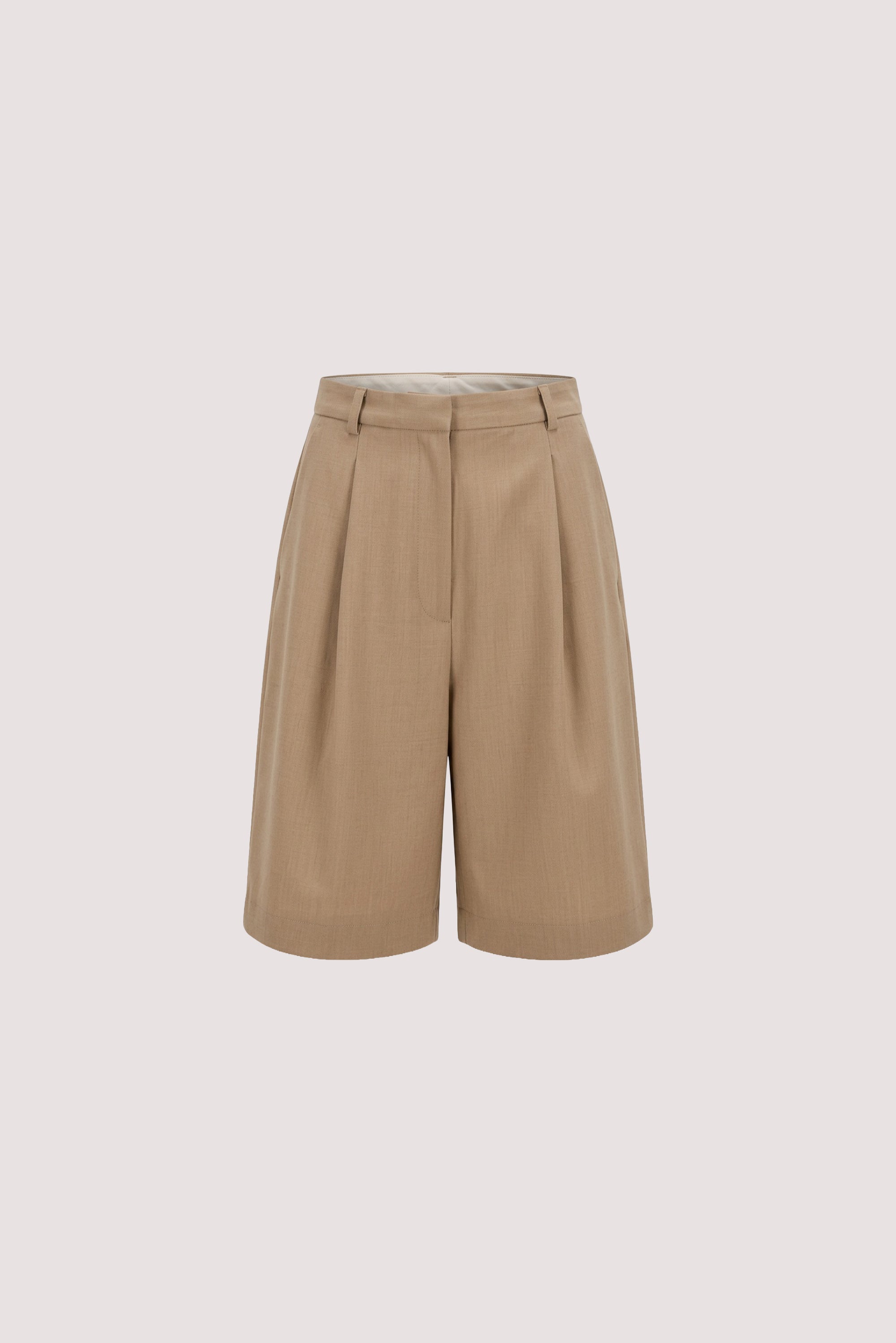 HALINA WHEAT TAILORED BERMUDA SHORT - PRE ORDER