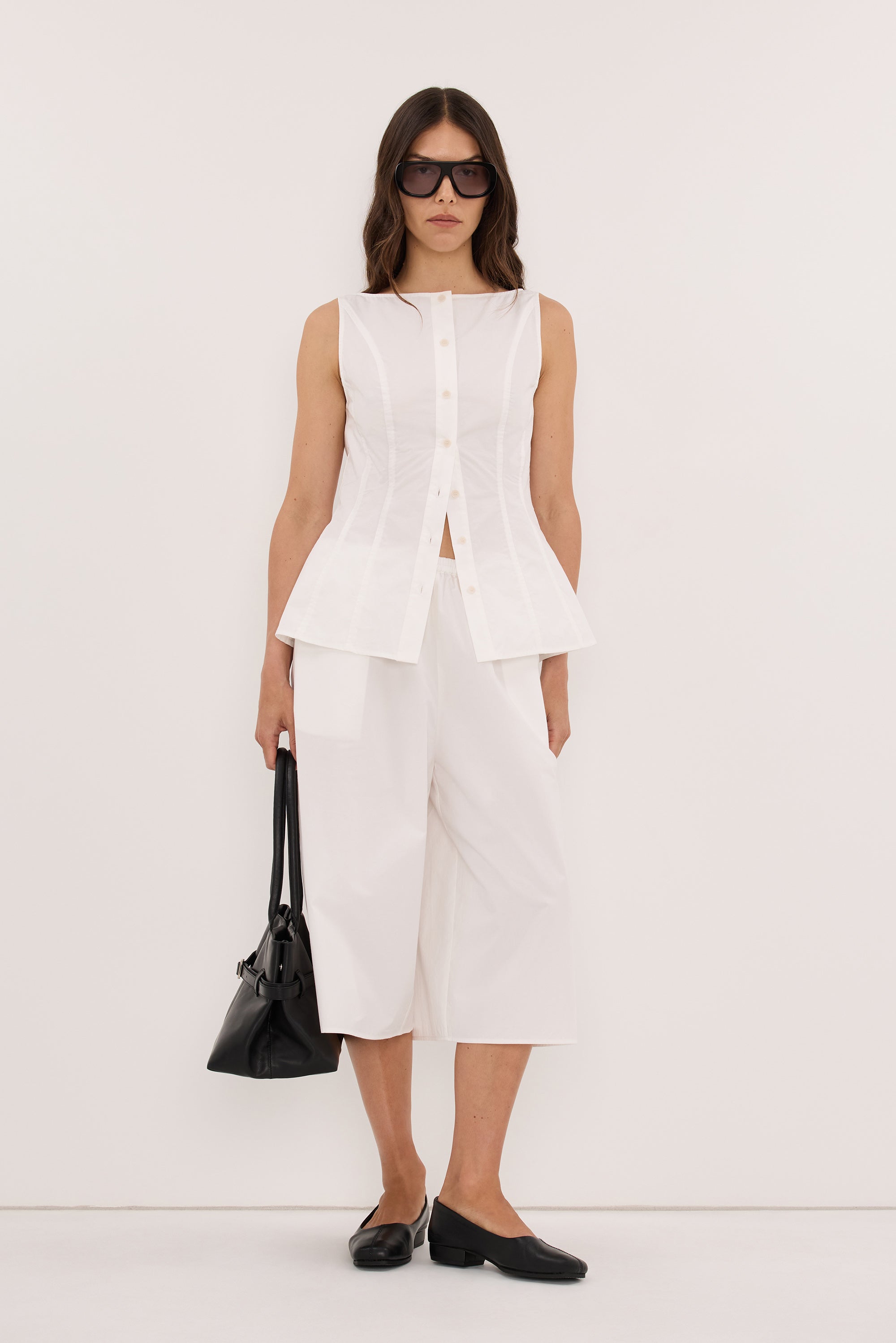 FRIDA WHITE COTTON BERMUDA SHORT - PRE ORDER