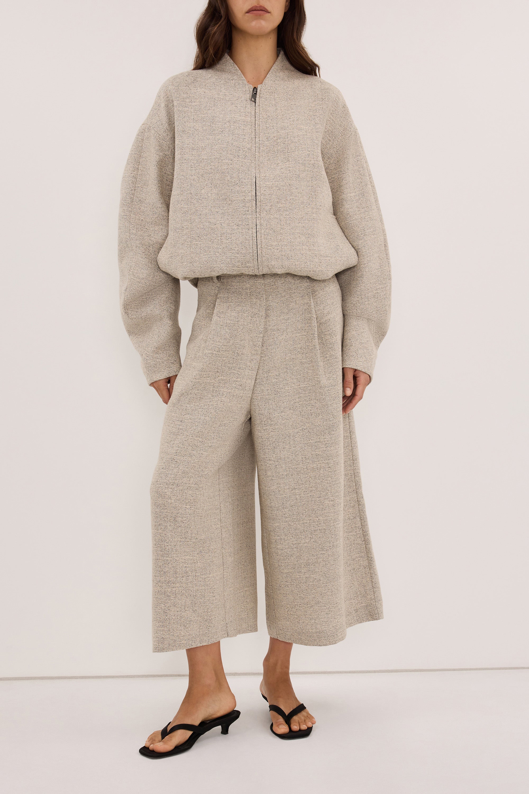 FINN OAT BASKETWEAVE CULOTTE PANT