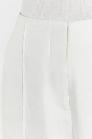 SLOAN WHITE LINEN BLEND PANT | Dissh