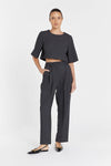 CAREY CHARCOAL TAPERED PANT