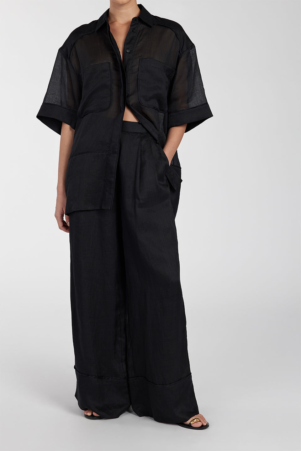 KAI BLACK RAMIE RESORT PANT Clothing DISSH Boutiques 