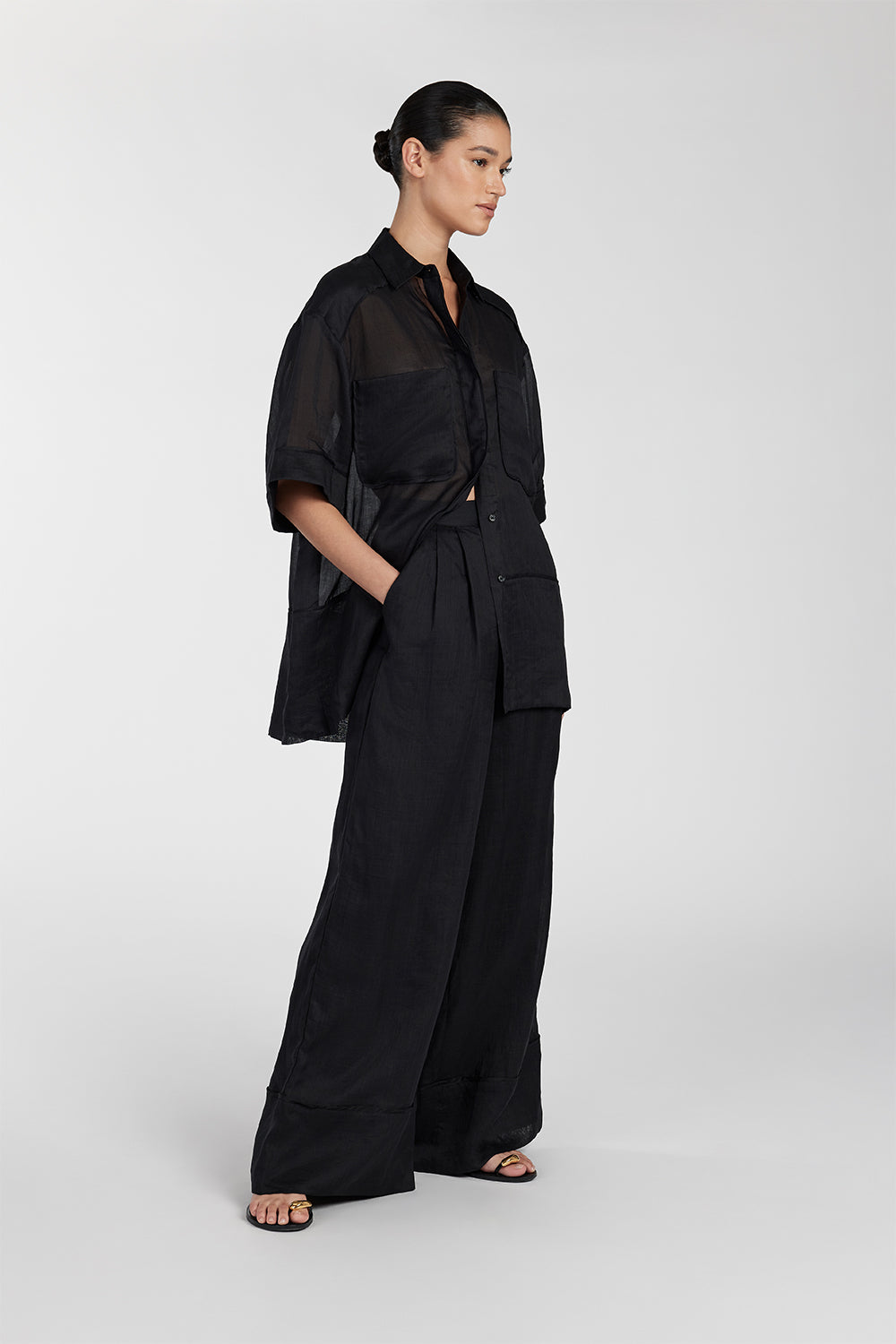 KAI BLACK RAMIE RESORT PANT Clothing DISSH Boutiques 