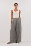 ELIAS CHARCOAL LINEN BLEND PANT