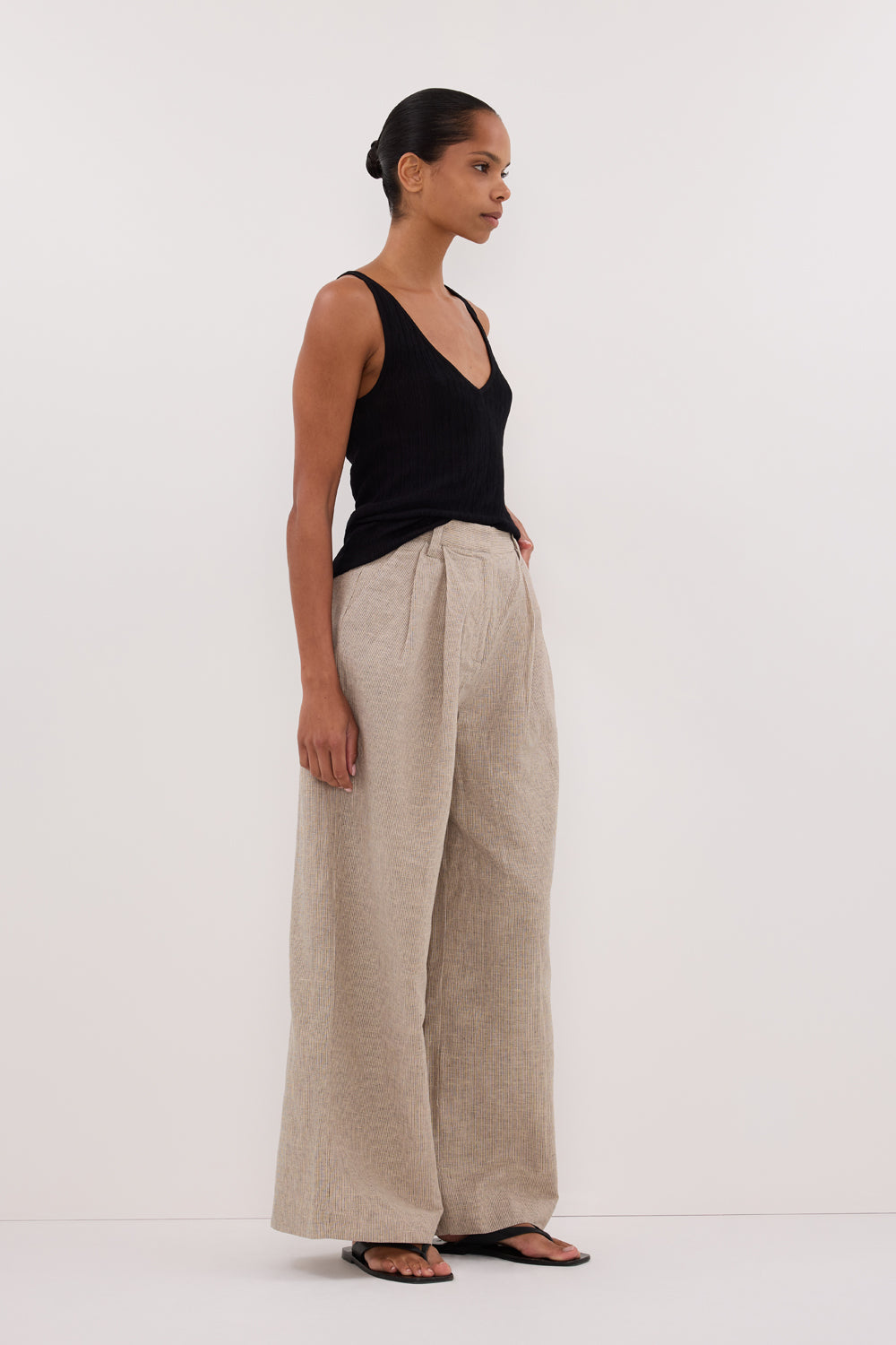 ELIAS OAT LINEN BLEND PANT Clothing DISSH Boutiques 