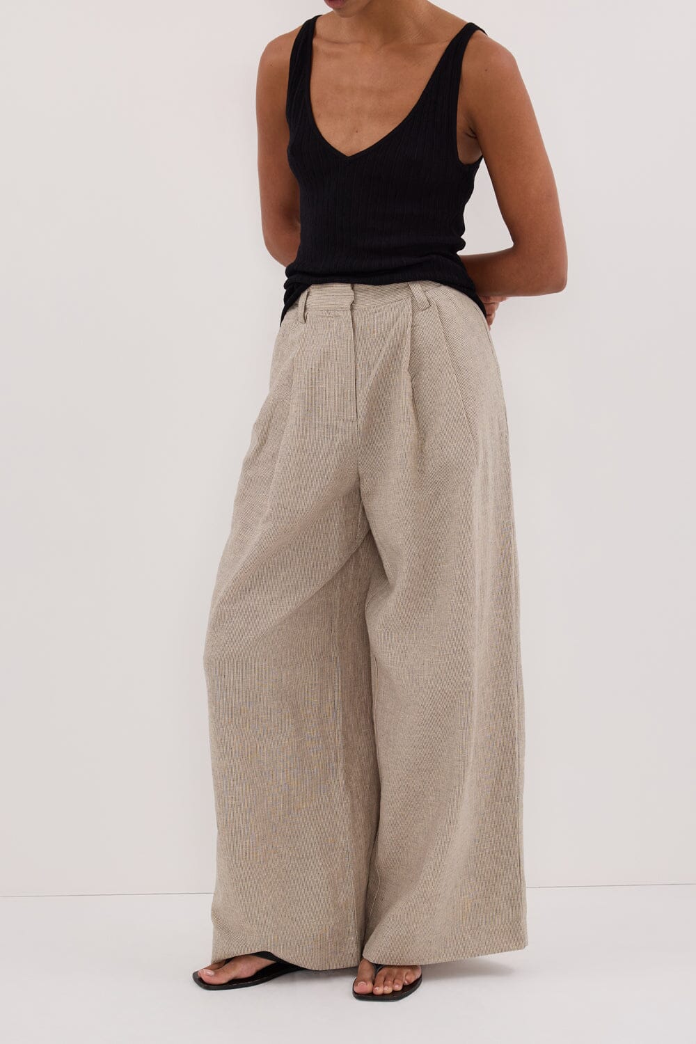 ELIAS OAT LINEN BLEND PANT Clothing DISSH Boutiques 