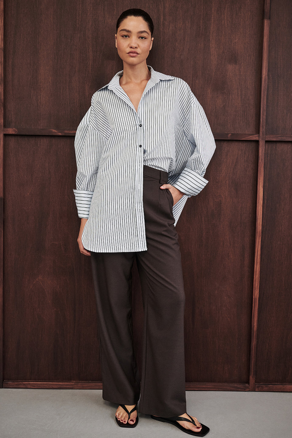 EDEN BITTER CHOC TAILORED PANT Clothing DISSH Boutiques 