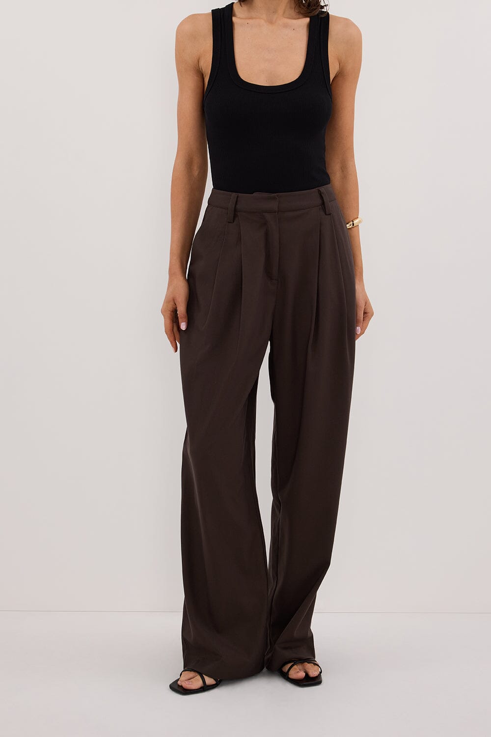 EDEN BITTER CHOC TAILORED PANT
