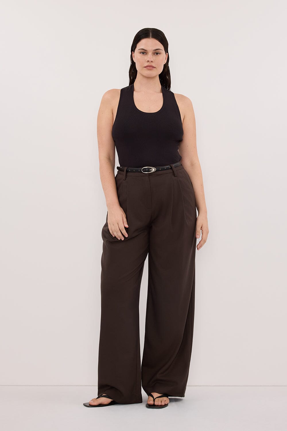EDEN BITTER CHOC TAILORED PANT