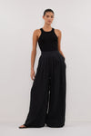 CARMEL BLACK RAMIE PANT