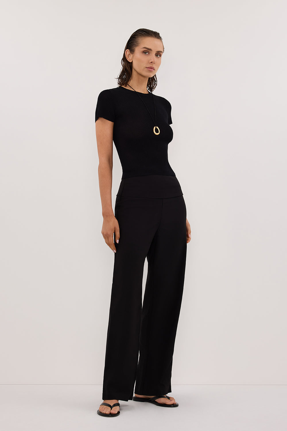 RITA BLACK TAILORED PANT Clothing DISSH Boutiques 