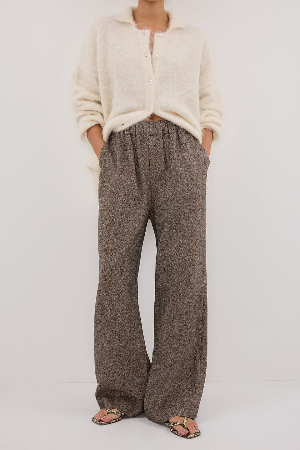 FRANKIE CHOC TWEED PANT Clothing DISSH Boutiques 