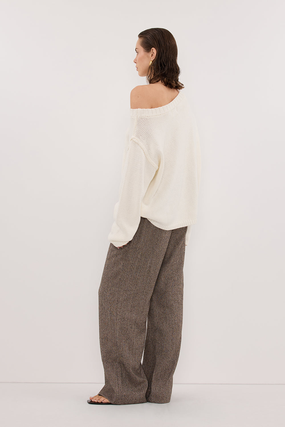 FRANKIE CHOC TWEED PANT Clothing DISSH Boutiques 