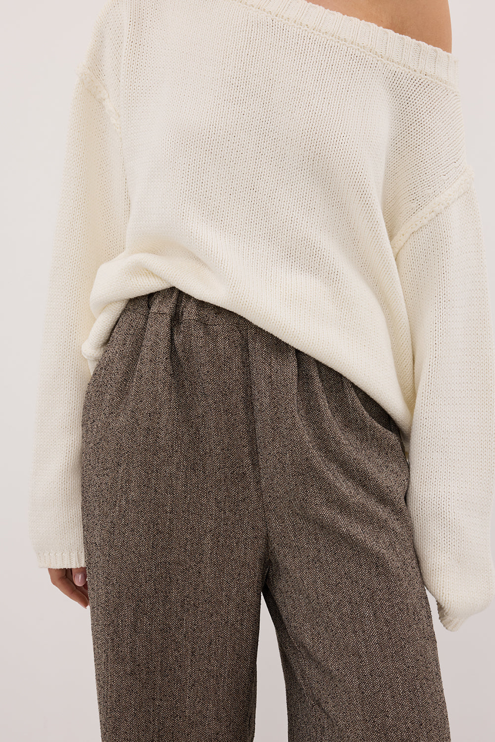 FRANKIE CHOC TWEED PANT Clothing DISSH Boutiques 