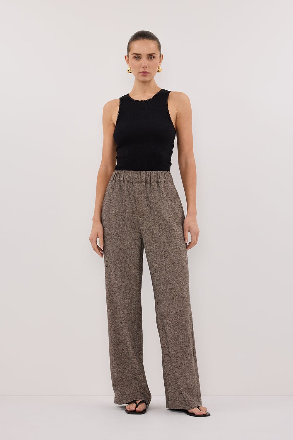 FRANKIE CHOC TWEED PANT Clothing DISSH Boutiques 