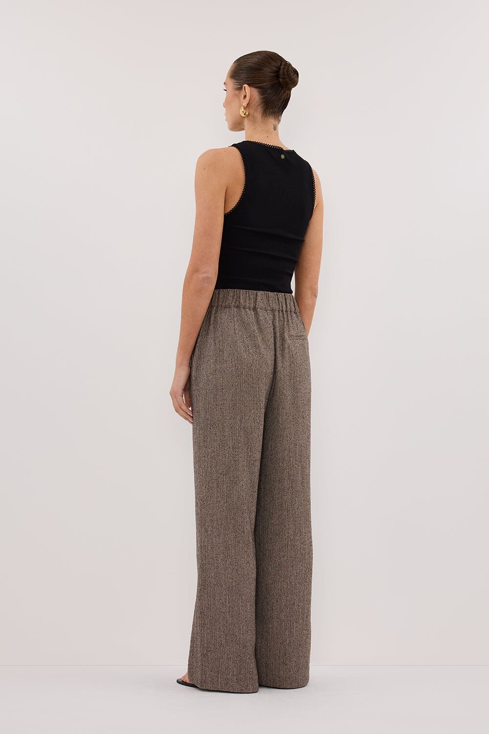 FRANKIE CHOC TWEED PANT Clothing DISSH Boutiques 