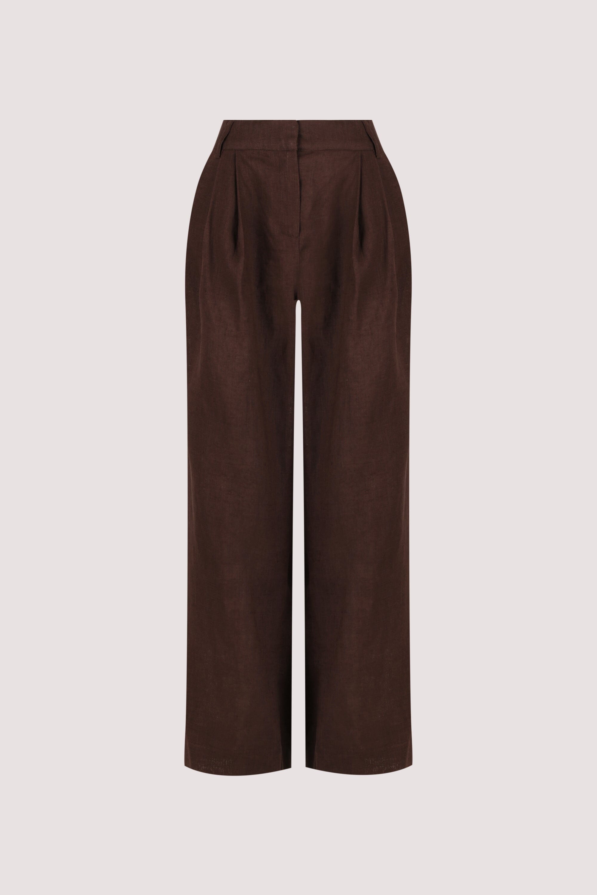 FRAN COCOA CHOC LINEN PANT Clothing DISSH Boutiques 