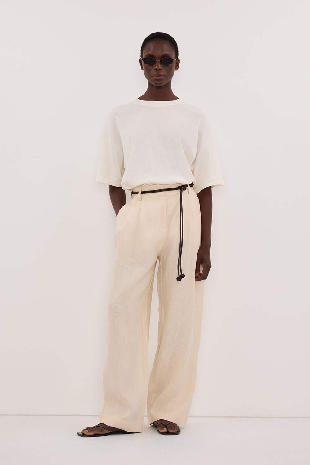 FRAN SANDSTONE LINEN PANT Clothing DISSH Boutiques 
