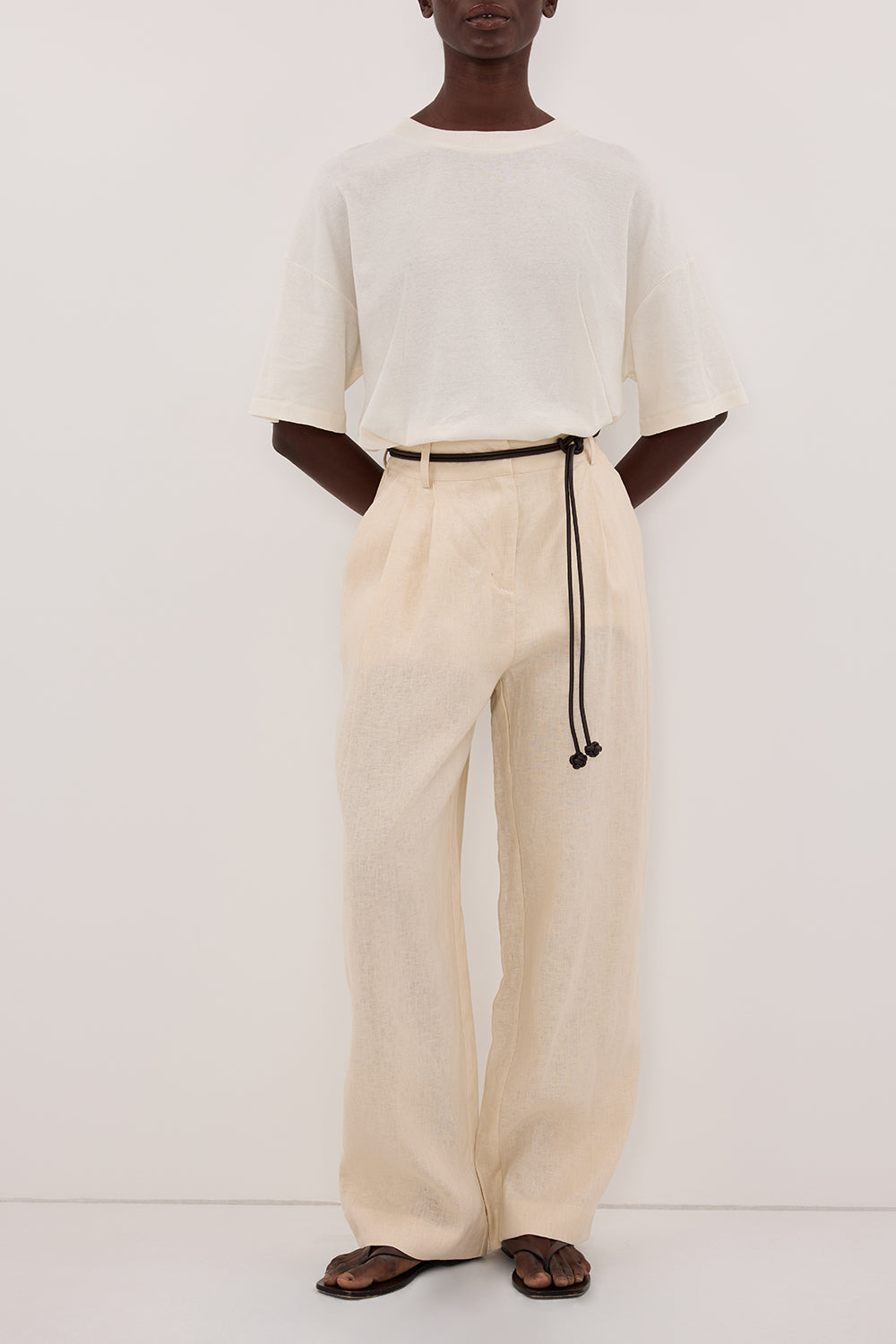 FRAN SANDSTONE LINEN PANT Clothing DISSH Boutiques 