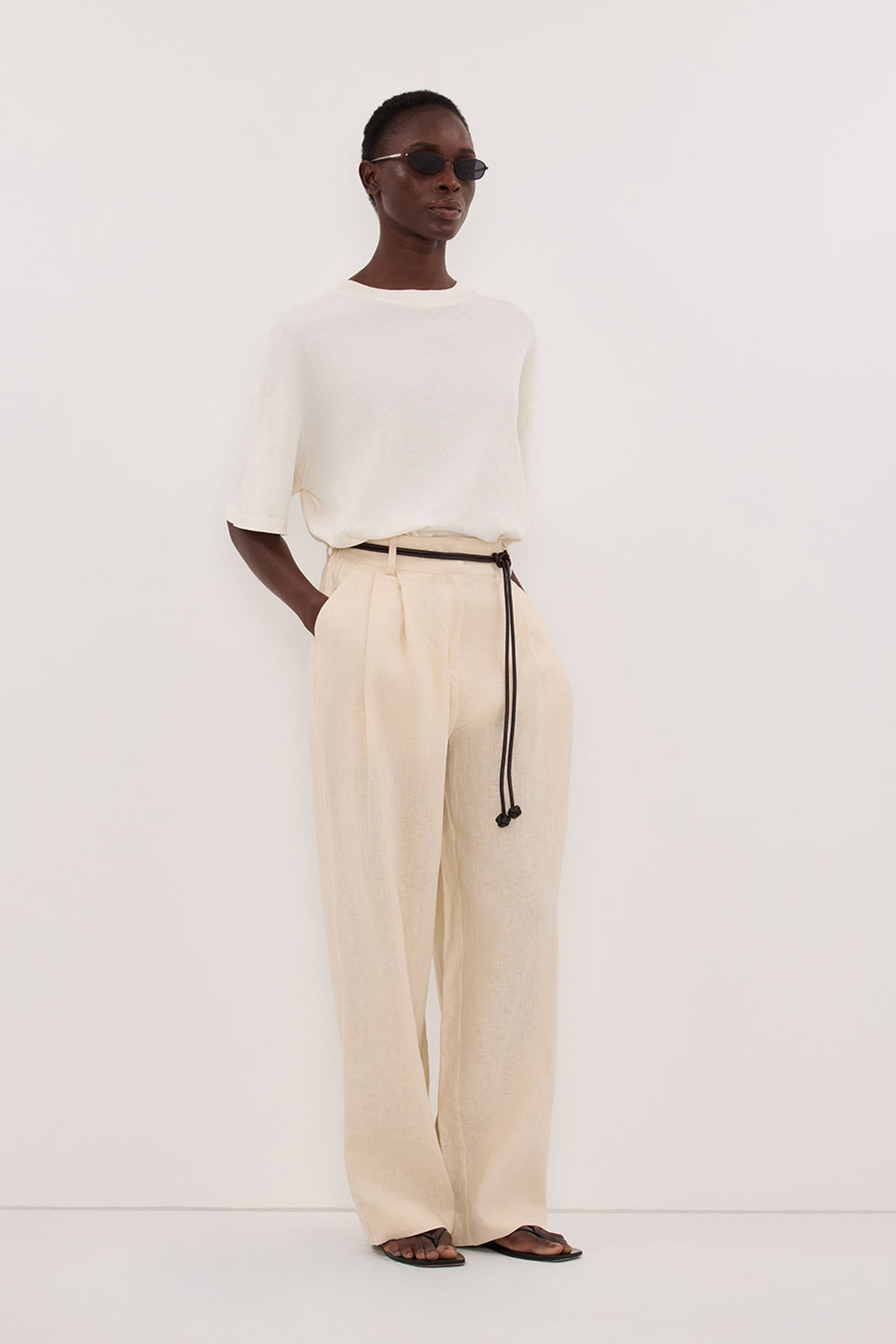 FRAN SANDSTONE LINEN PANT Clothing DISSH Boutiques 