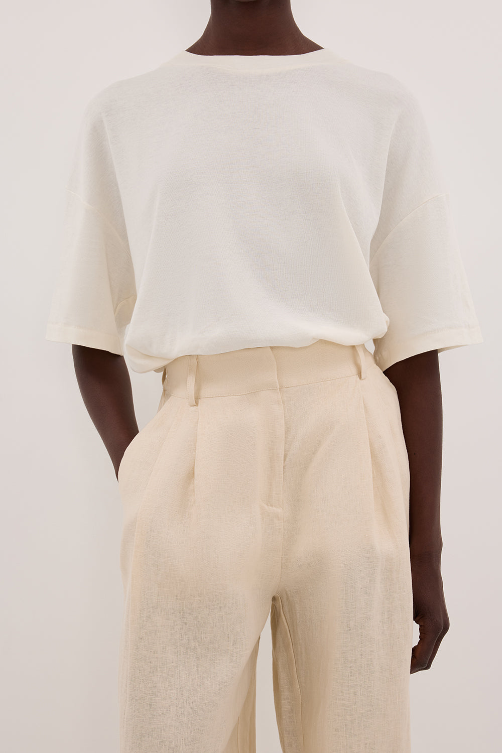 FRAN SANDSTONE LINEN PANT Clothing DISSH Boutiques 