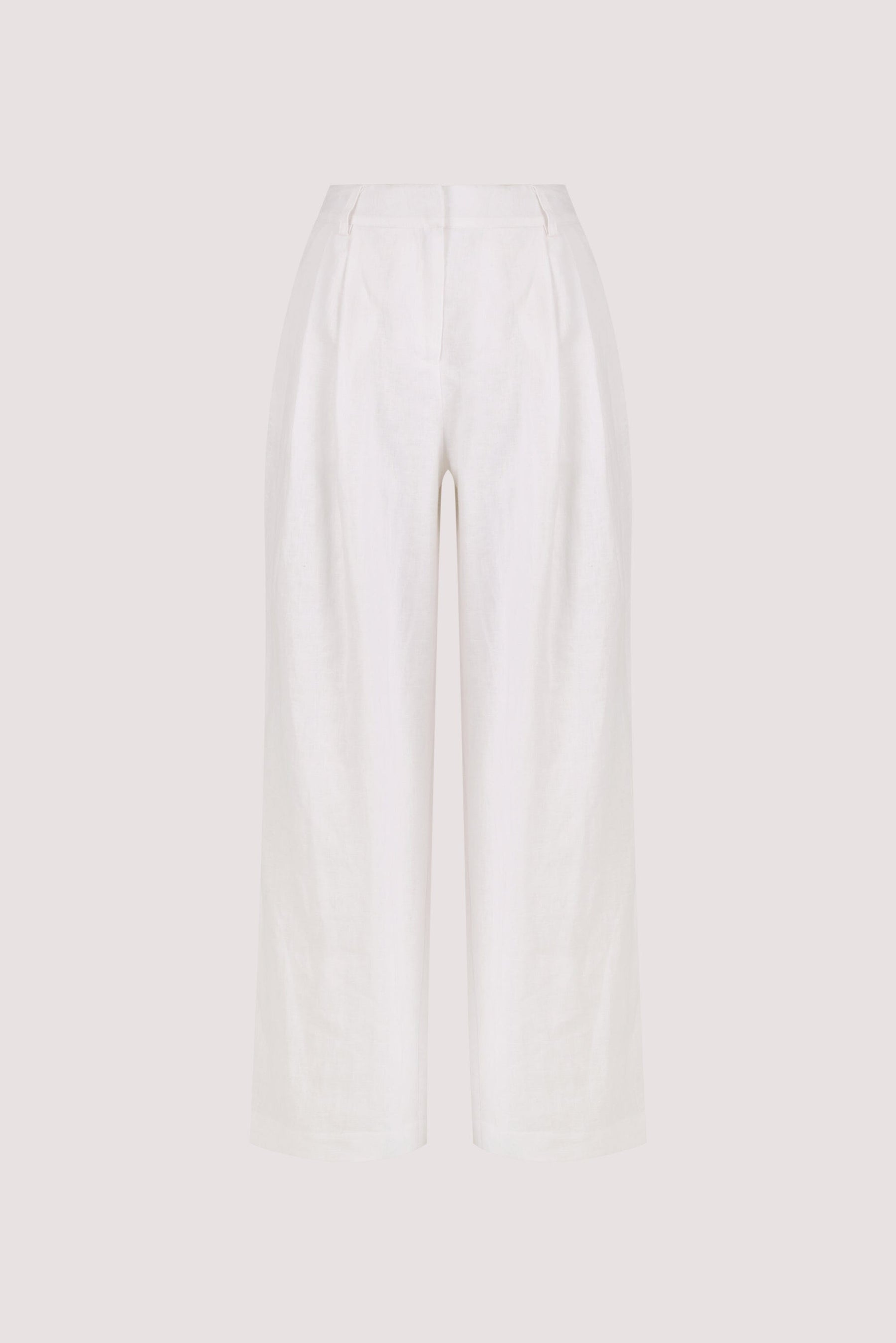 FRAN WHITE LINEN PANT Clothing DISSH Boutiques 