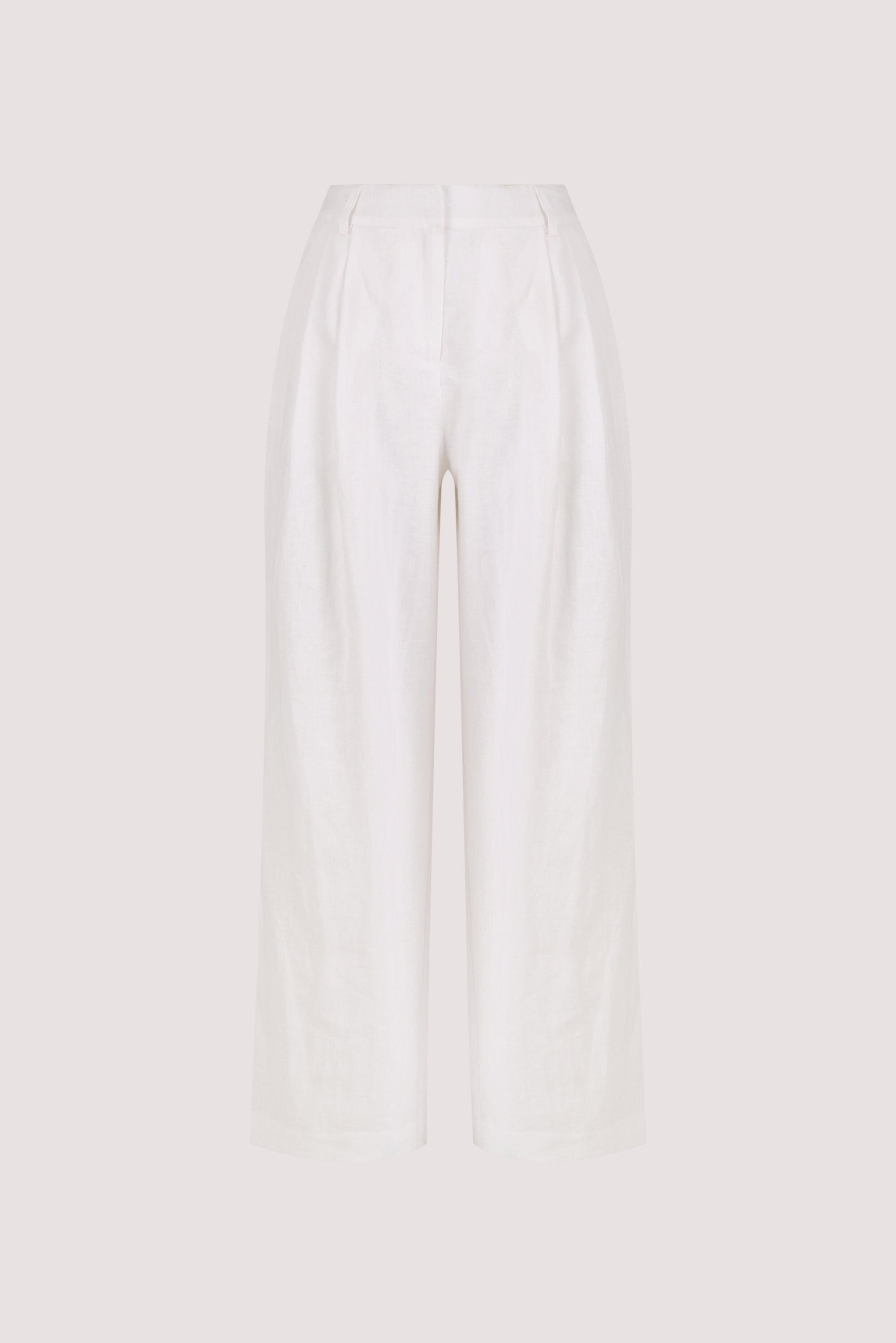 FRAN WHITE LINEN PANT Clothing DISSH Boutiques 