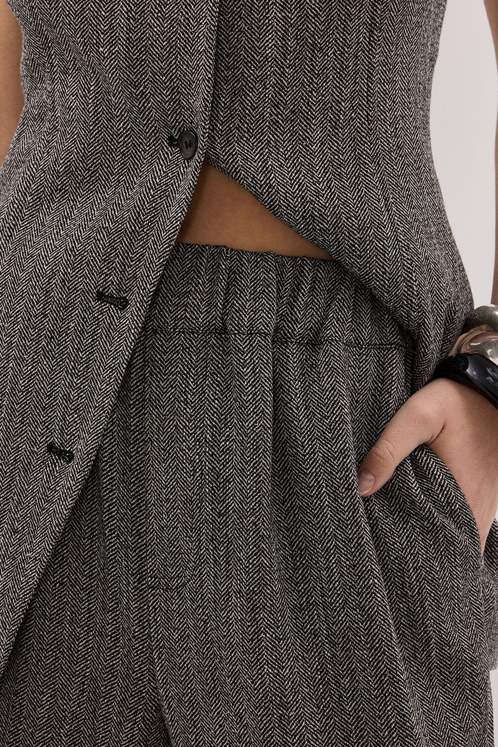 MANHATTAN CHARCOAL TWEED PANT Clothing DISSH Boutiques 