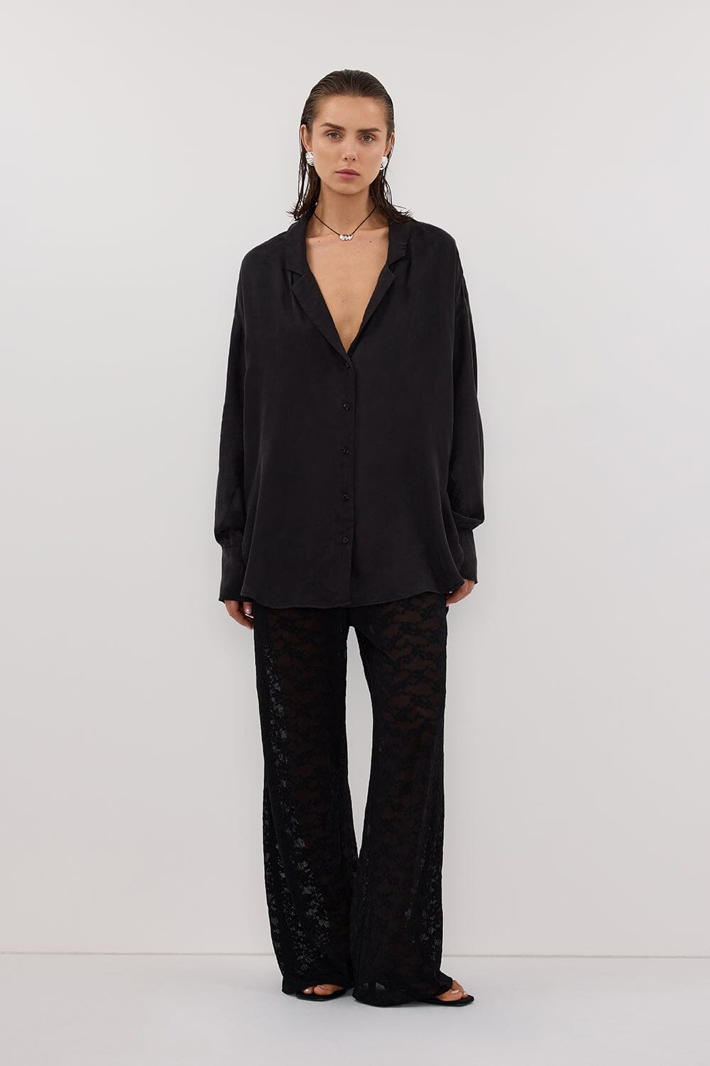 BELLE BLACK LACE PANT Clothing DISSH Boutiques 