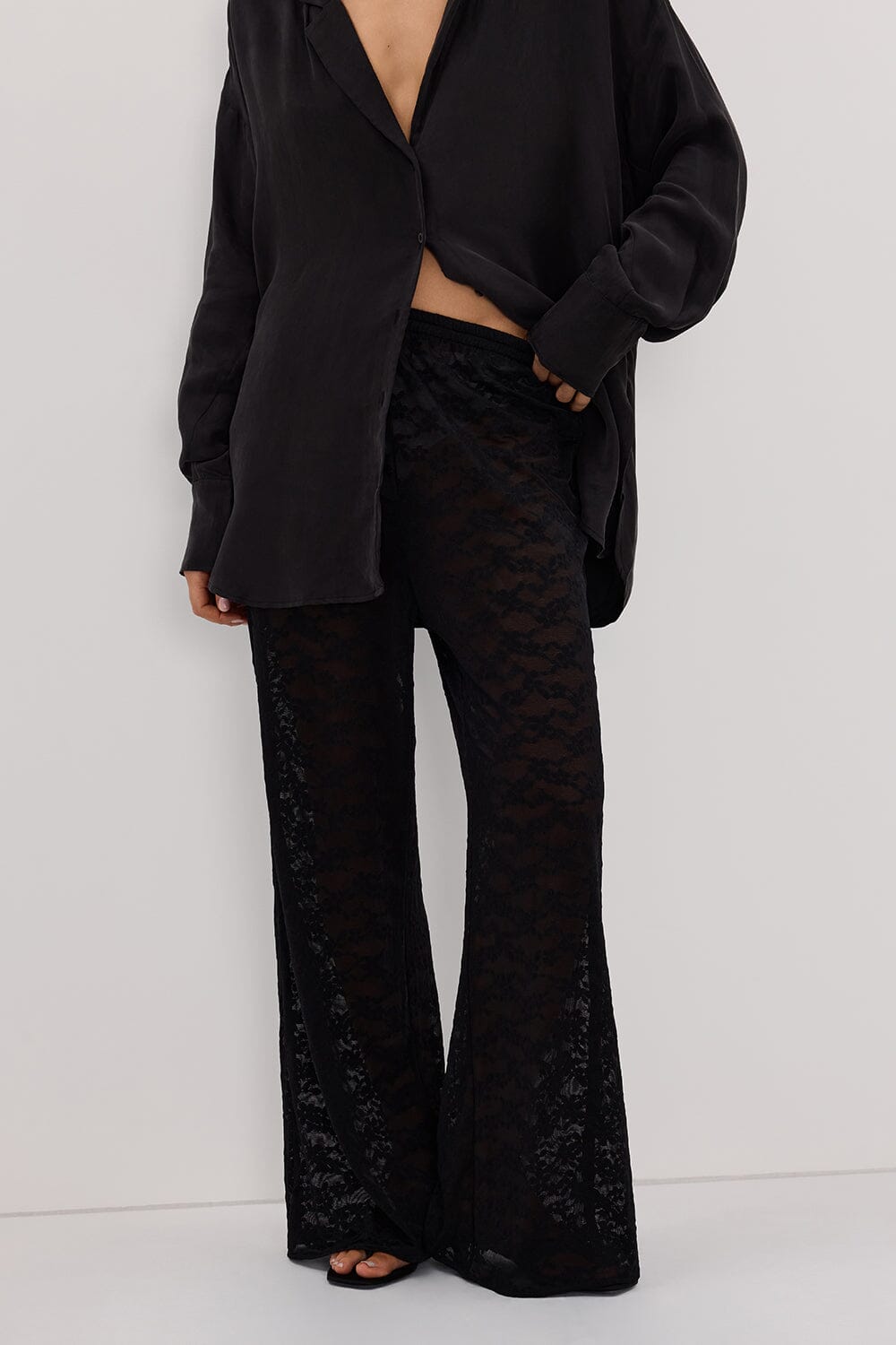 BELLE BLACK LACE PANT Clothing DISSH Boutiques 
