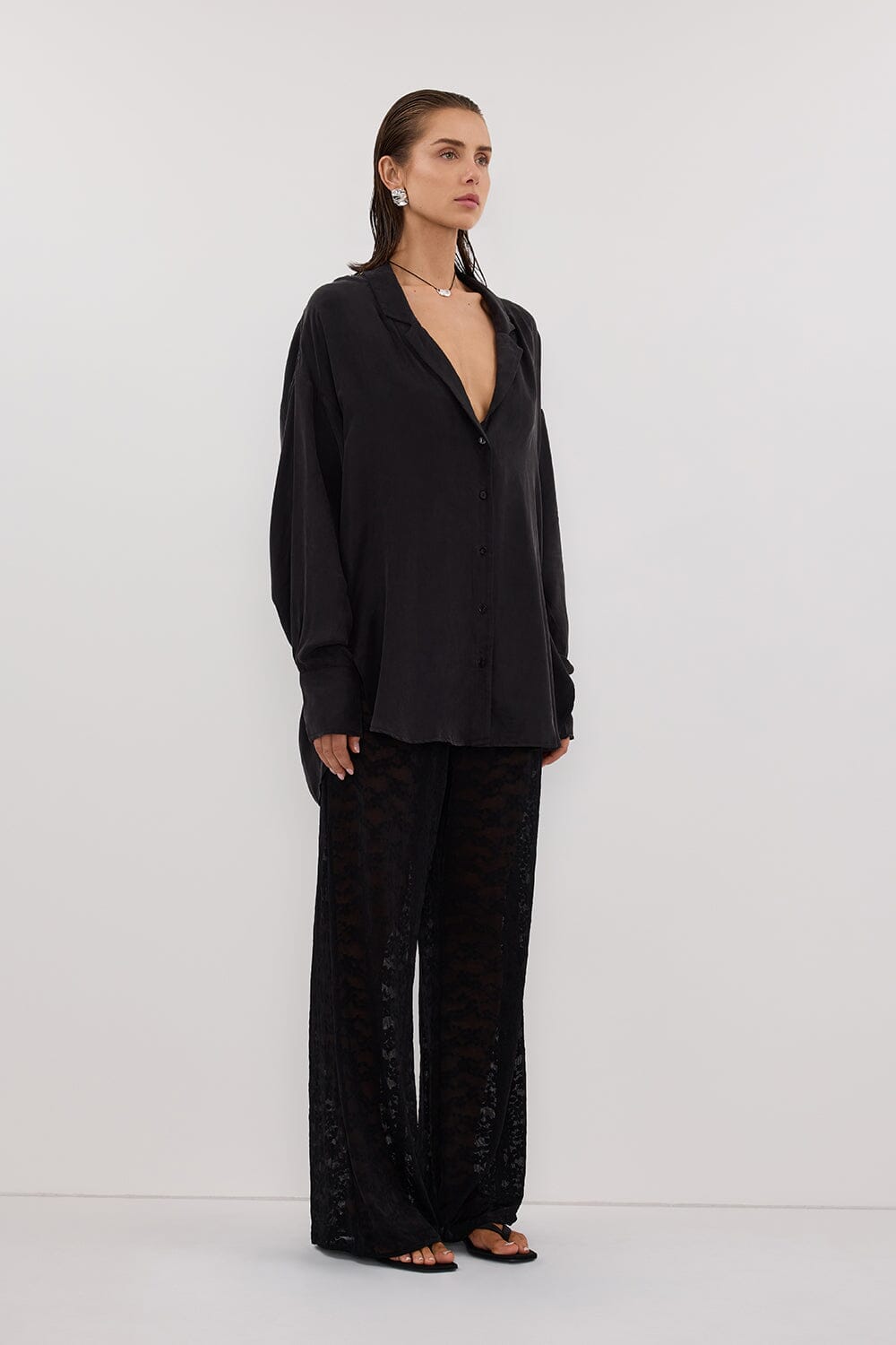 BELLE BLACK LACE PANT Clothing DISSH Boutiques 
